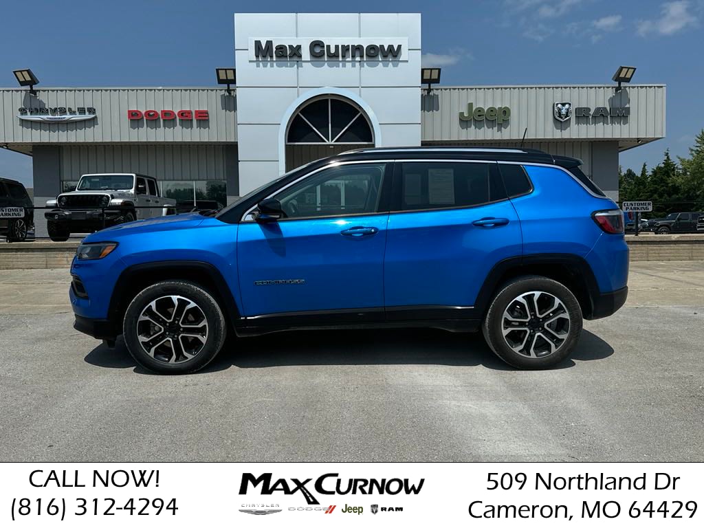 Used 2022 Jeep Compass Limited with VIN 3C4NJDCB4NT103987 for sale in Kansas City