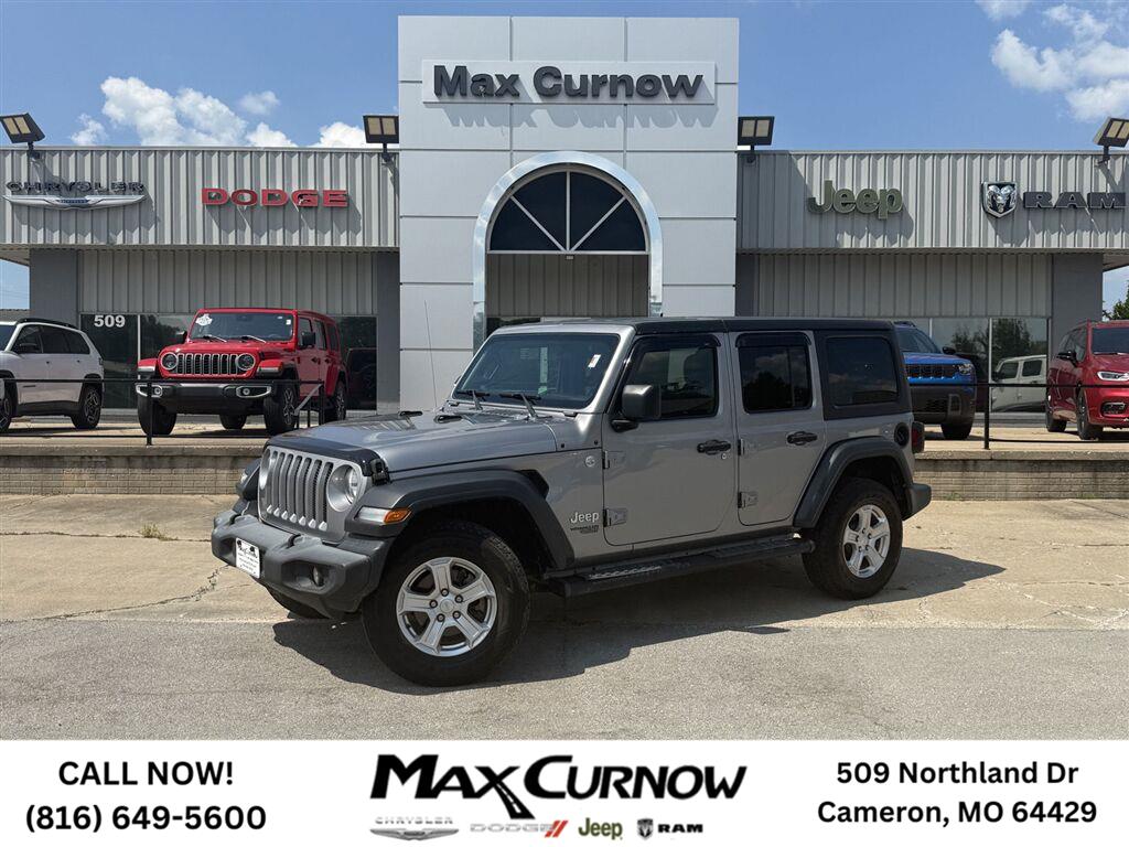 Used 2019 Jeep Wrangler Unlimited Sport S with VIN 1C4HJXDGXKW518715 for sale in Kansas City