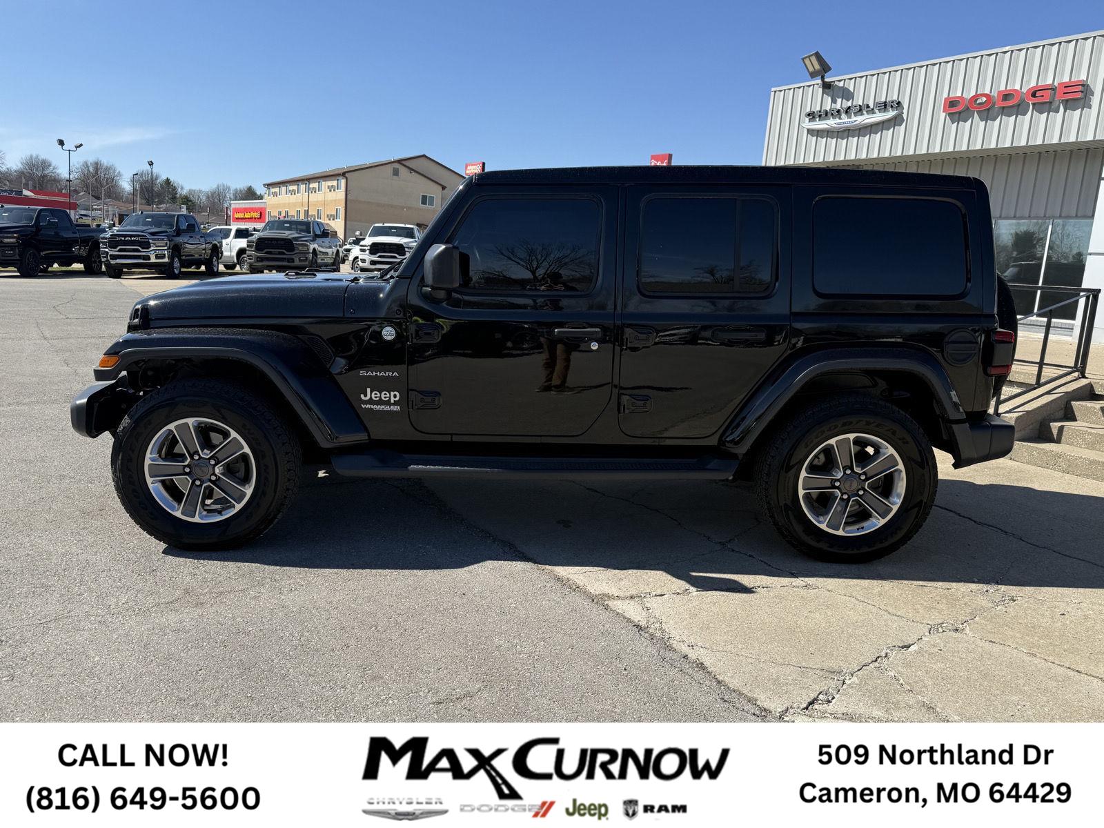 Used 2020 Jeep Wrangler Unlimited Sahara with VIN 1C4HJXEN9LW209428 for sale in Kansas City