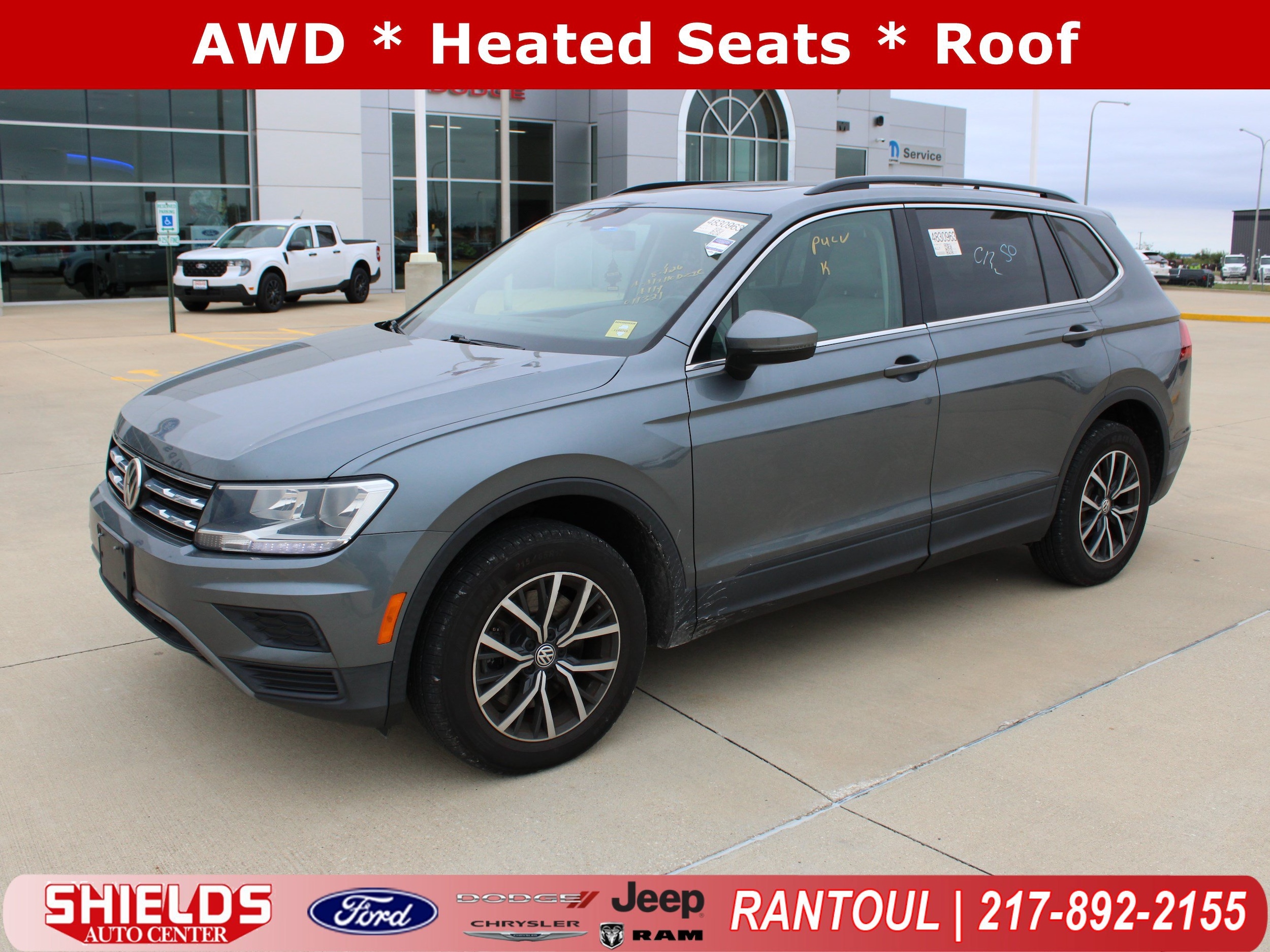 Used 2019 Volkswagen Tiguan SE with VIN 3VV2B7AX6KM011321 for sale in Rantoul, IL
