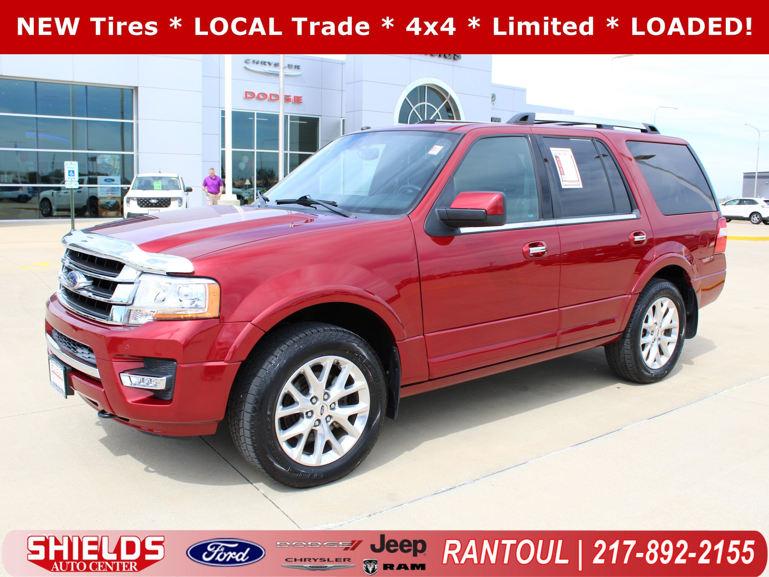 Used 2017 Ford Expedition Limited with VIN 1FMJU2AT2HEA77198 for sale in Rantoul, IL