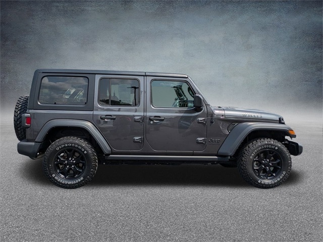 Used 2021 Jeep Wrangler Unlimited Willys with VIN 1C4HJXDN1MW823487 for sale in Fox Lake, IL