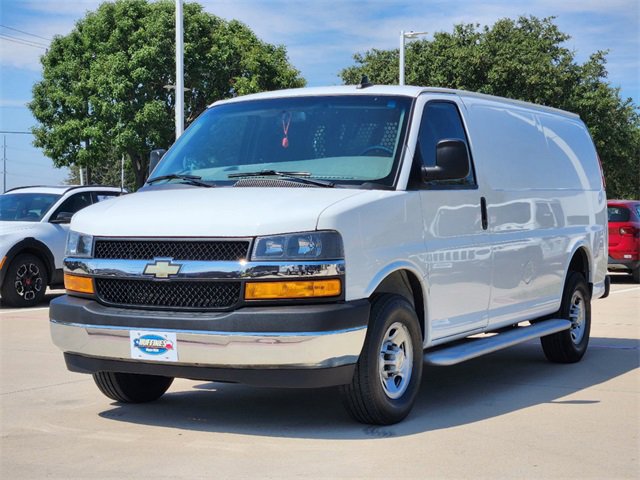 Certified 2022 Chevrolet Express Cargo Work Van with VIN 1GCWGAFP1N1162592 for sale in Plano, TX