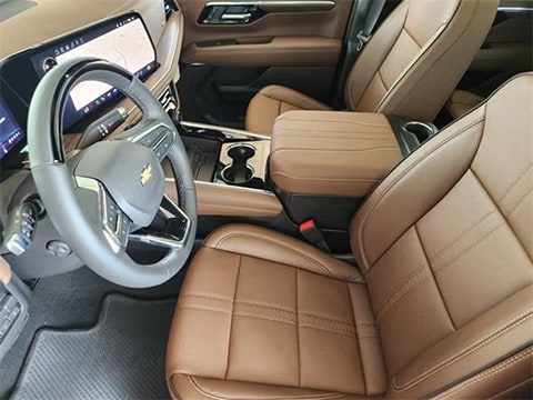 interior view of the driver & passenger seats in the 2026 Chevrolet Tahoe SUV