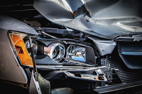 a wrecked car