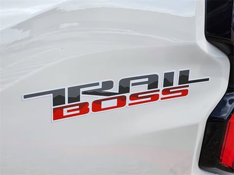 trail boss emblem on a New 2026 Chevrolet Colorado Trail Boss truck
