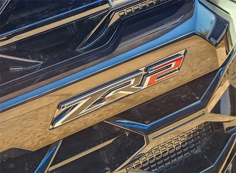ZR2 off road emblem on a chevy truck at the Huffines Chevrolet Plano dealership in Plano, TX