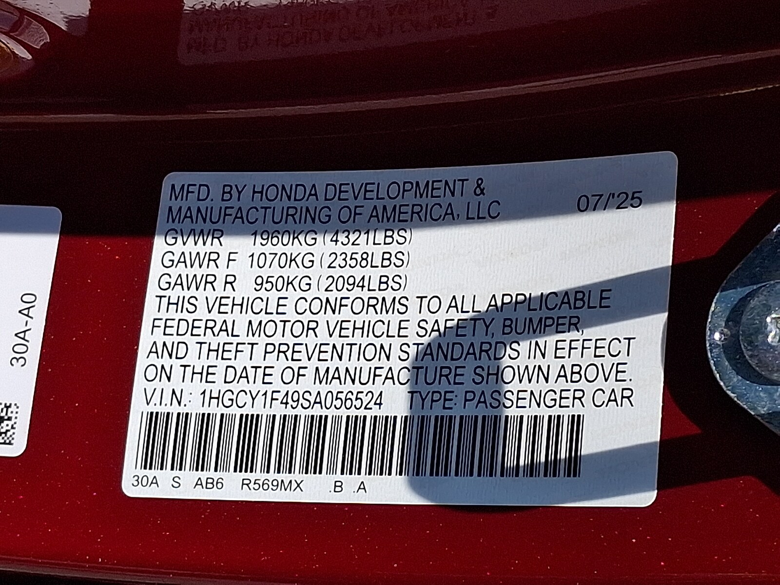 2025 Honda Accord SE - Photo 27