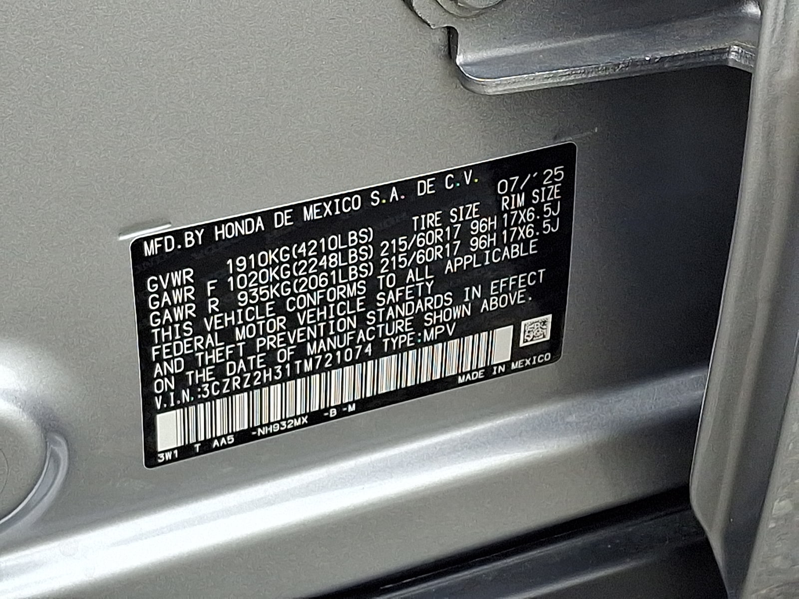 2026 Honda HR-V LX - Photo 26