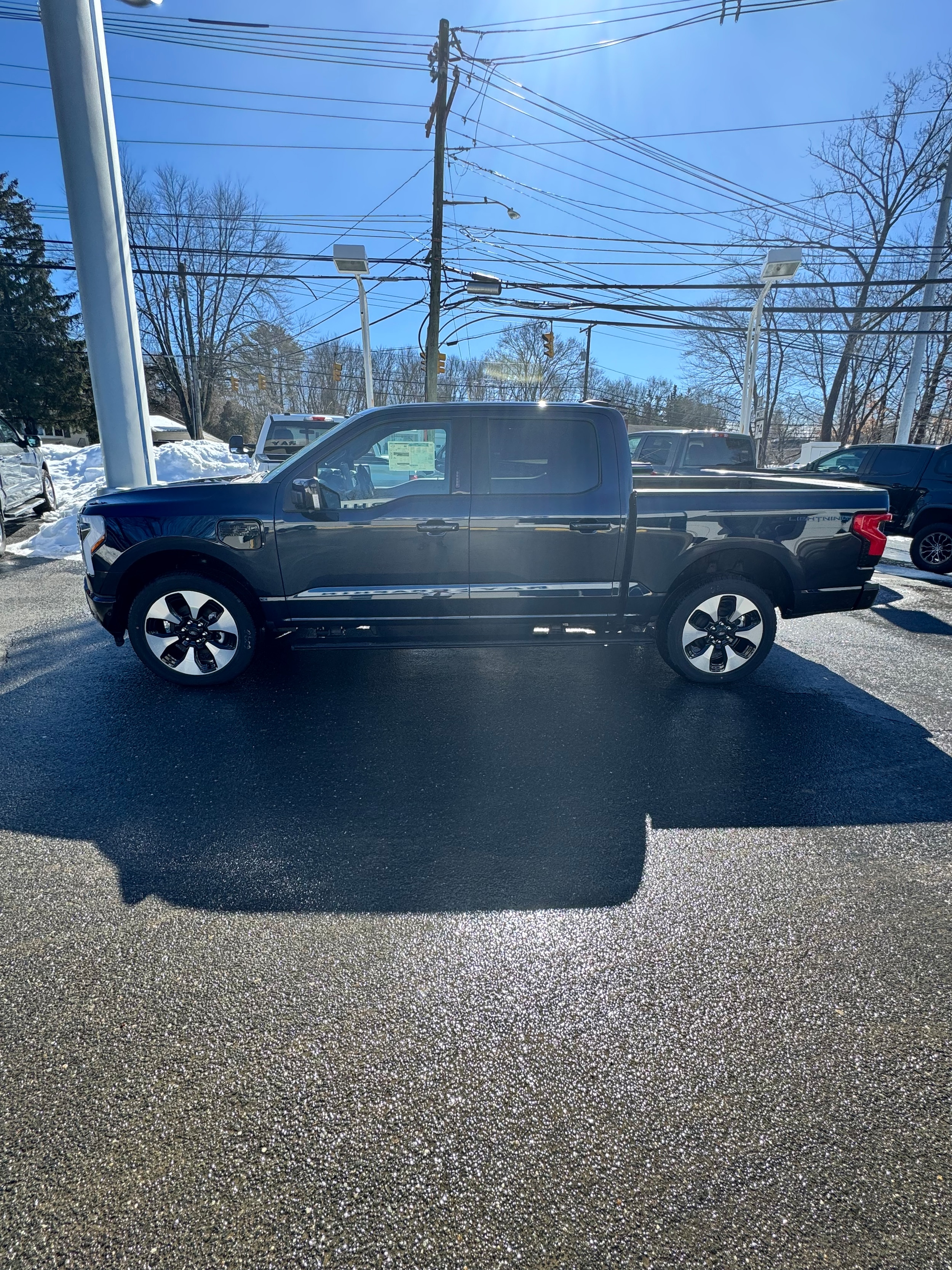 Used 2023 Ford F-150 Lightning Platinum with VIN 1FT6W1EV9PWG34420 for sale in Vernon, CT