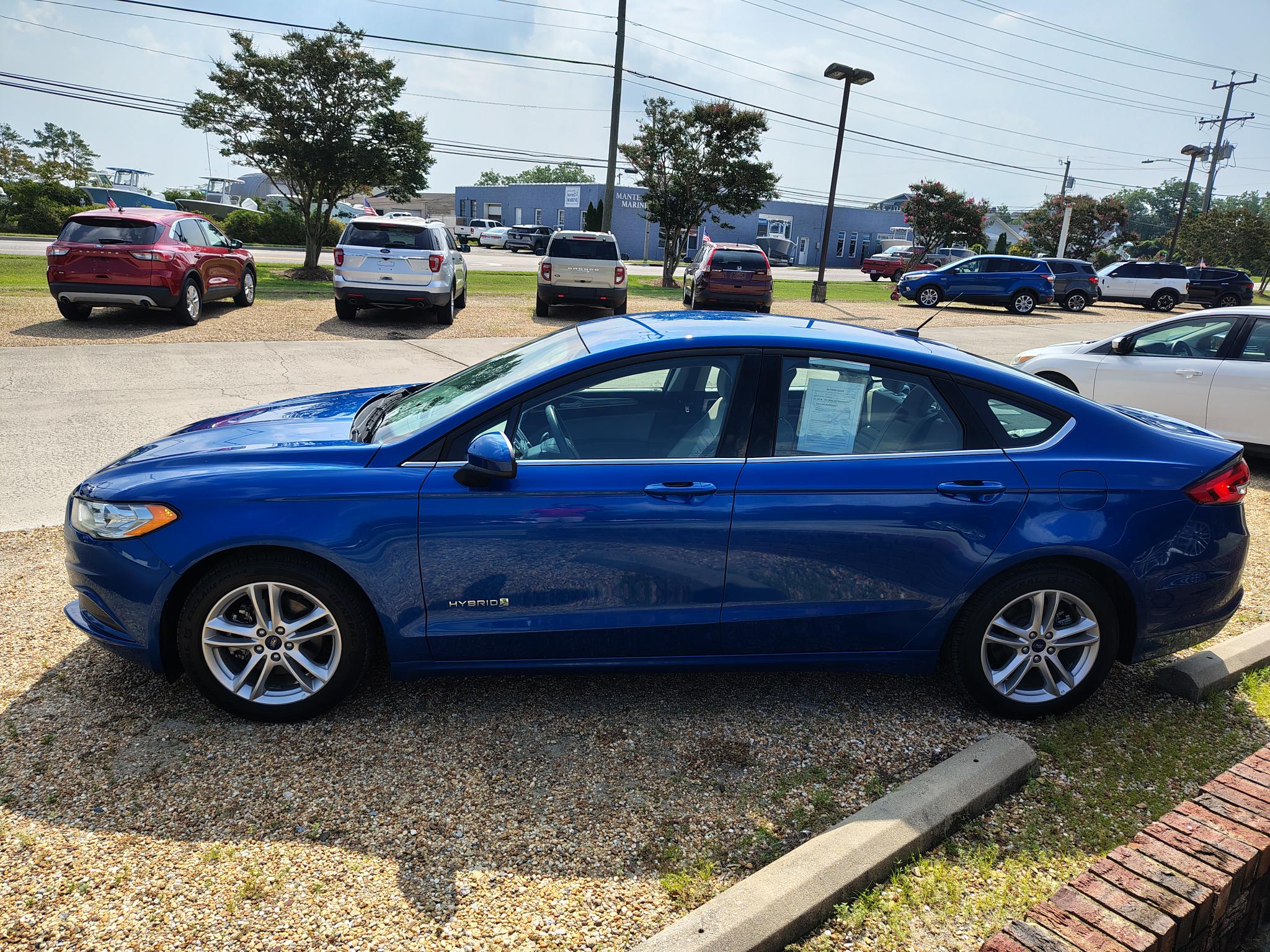 Used 2018 Ford Fusion Hybrid S with VIN 3FA6P0UU1JR100117 for sale in Manteo, NC