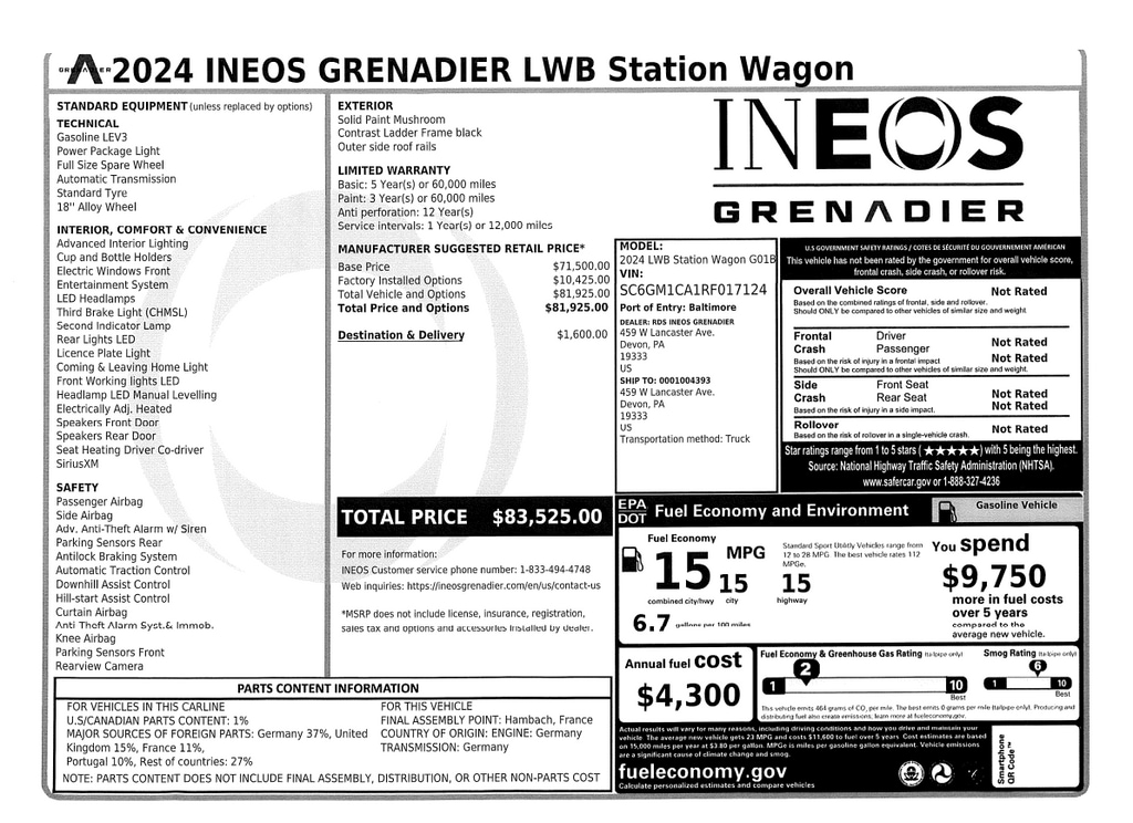 Used 2024 Ineos Grenadier Station Wagon Base SUV