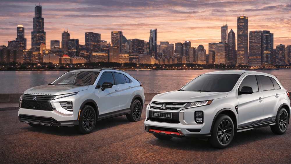 Side-by-side view of the 2025 Eclipse Cross and Outlander Sport in Reading, PA, perfect for commuters comparing SUV options.