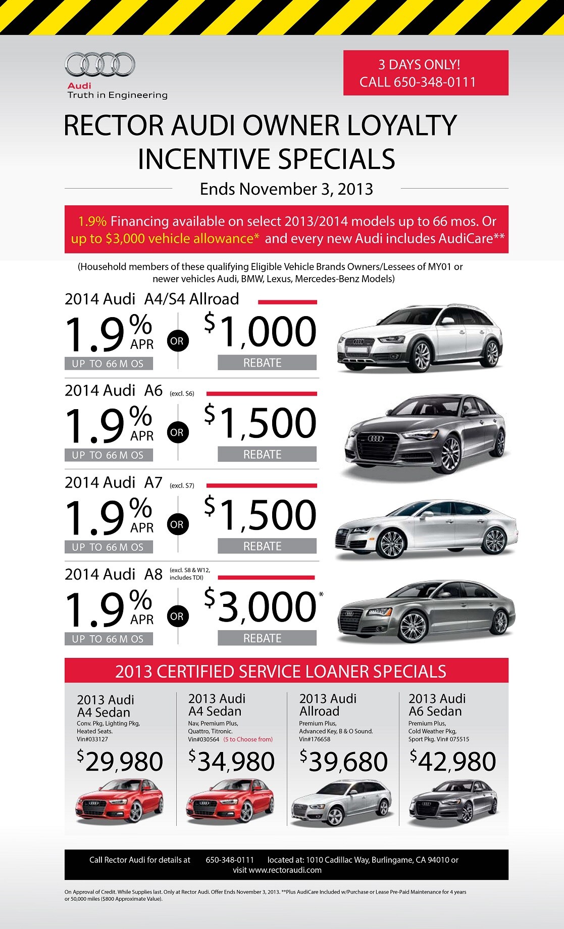 Rector Audi PreConstruction 72 Hour Event Audi Burlingame