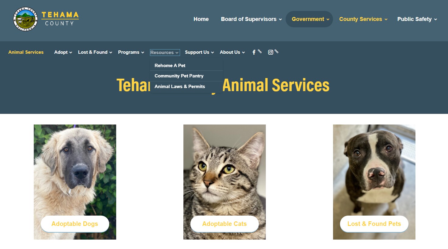 Tehama County Animal Care Center - Resources
