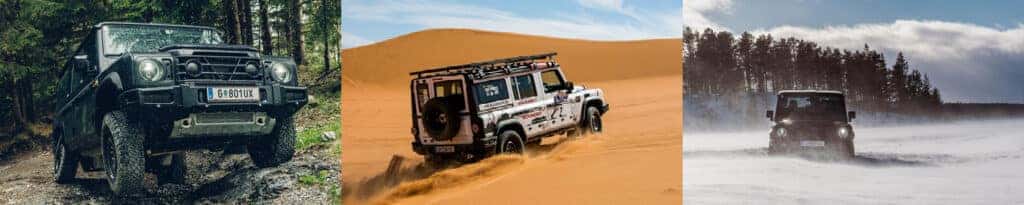 ineos grenadier testing in mountain desert and arctic conditions