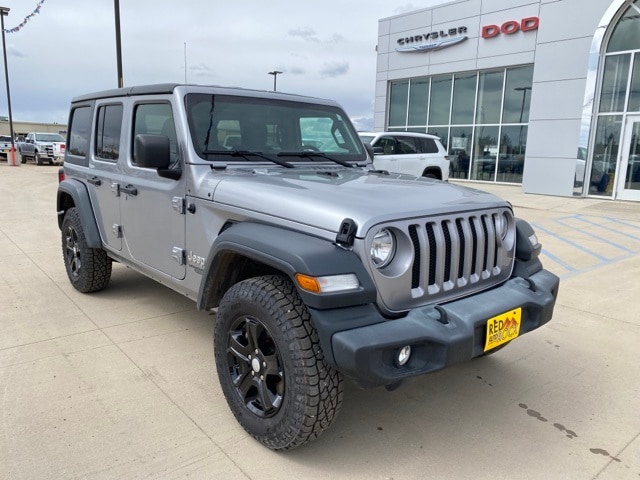 Used 2019 Jeep Wrangler Unlimited Sport S with VIN 1C4HJXDN8KW593573 for sale in Watford City, ND