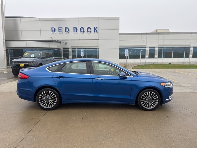 Used 2017 Ford Fusion Titanium with VIN 3FA6P0D98HR100329 for sale in Dickinson, ND