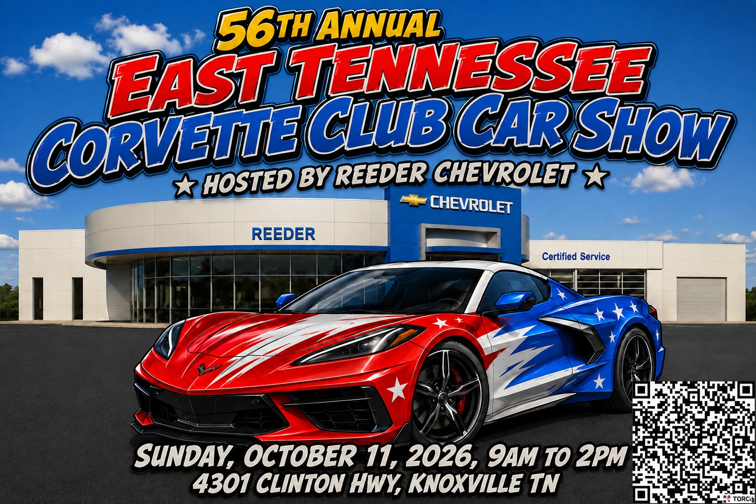 56th Annual Corvette Club Car Show Hosted by Reeder Chevrolet and East Tennessee Corvette Club