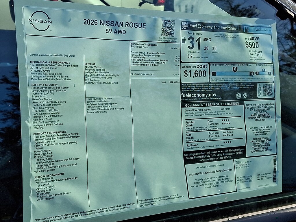 New 2026 Nissan Rogue SV Sport Utility