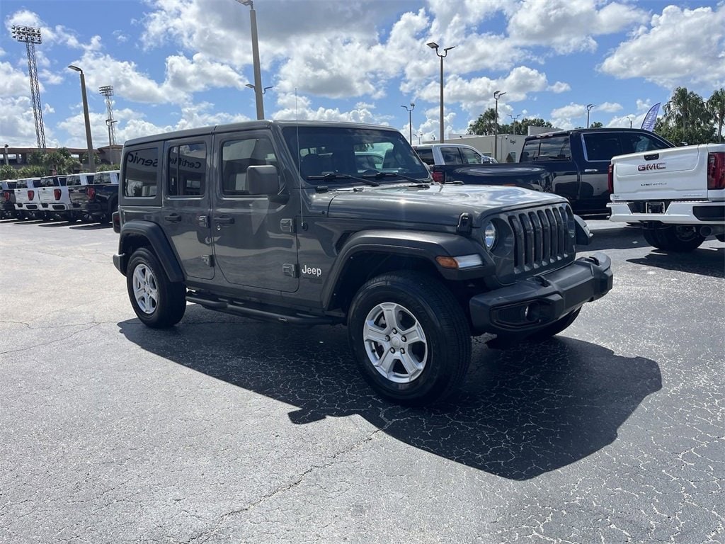 Used 2021 Jeep Wrangler Unlimited Sport S with VIN 1C4HJXDN2MW531329 for sale in Lakeland, FL