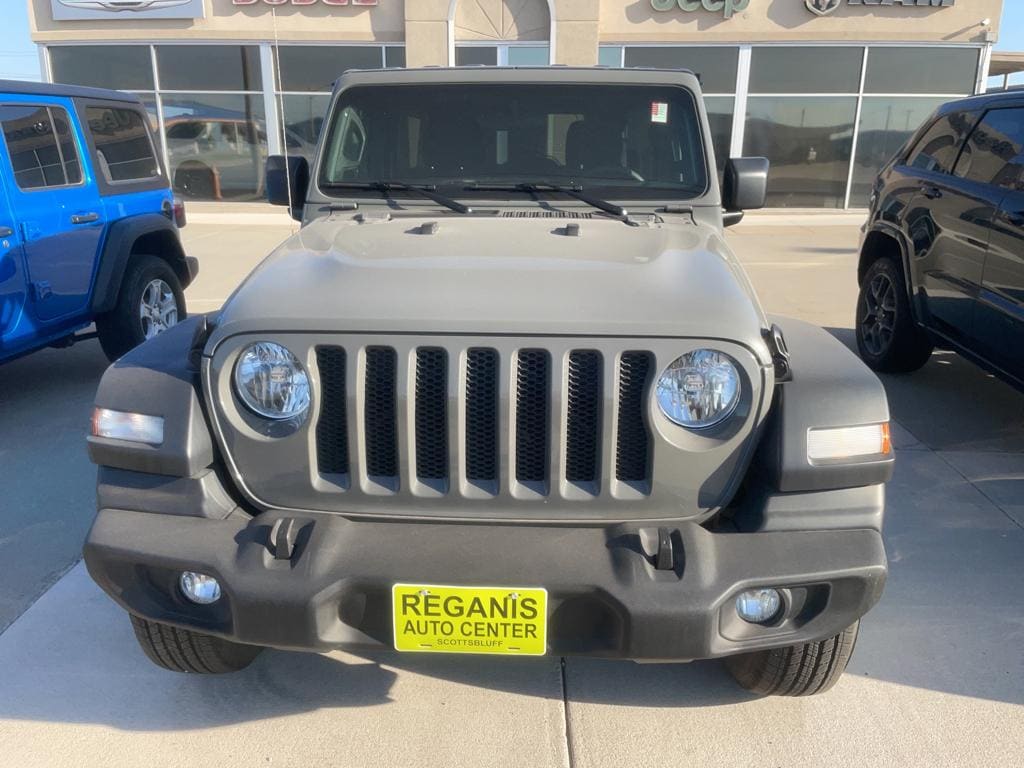 Used 2023 Jeep Wrangler 4-Door Sport S with VIN 1C4HJXDN8PW546423 for sale in Scottsbluff, NE