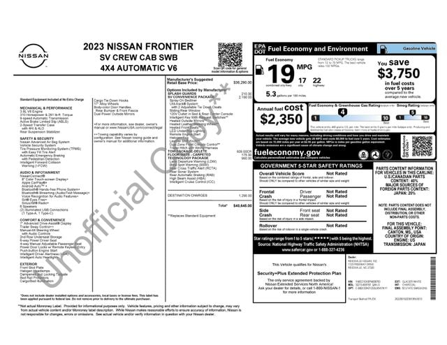2023 Nissan Frontier SV Crew Cab 4X4 SWB's photo