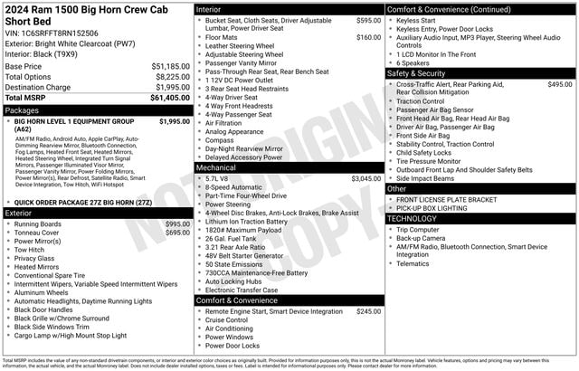2024 RAM Ram 1500 Pickup Big Horn/Lone Star