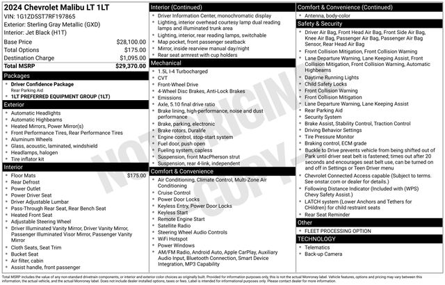 2024 Chevrolet Malibu 1LT's photo