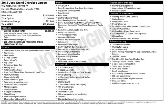 2012 Jeep Grand Cherokee Laredo 4WD's photo
