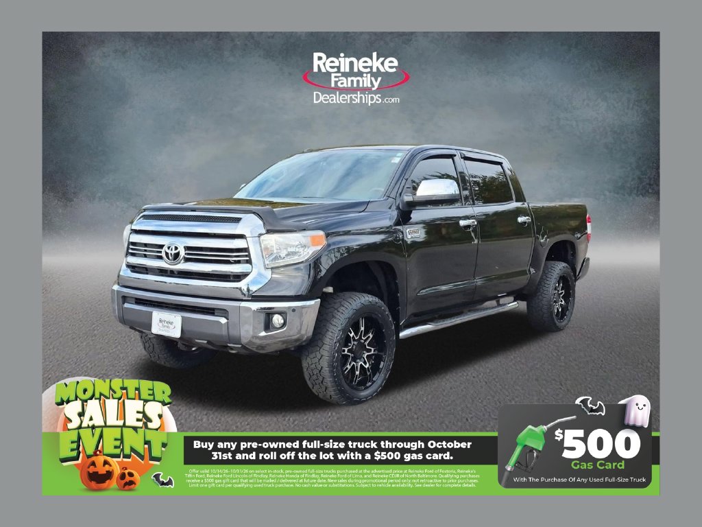 Midnight Black Metallic 2017 Toyota Tundra Pickup Truck Four-Wheel Drive 6-Speed Automatic Overdrive