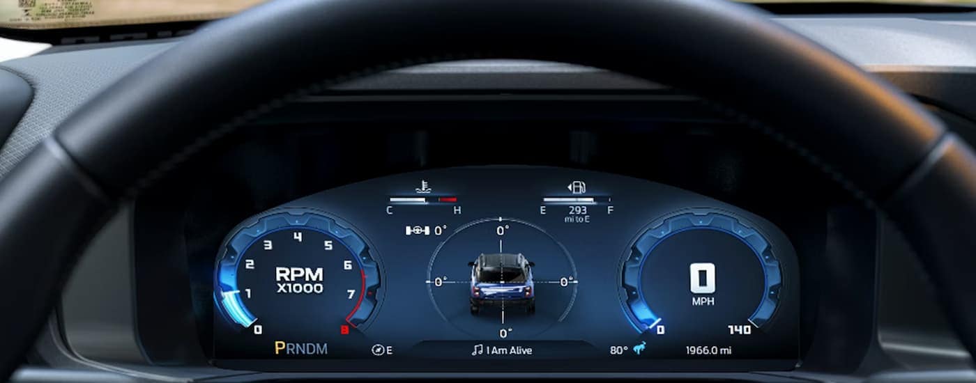 Digital gauge cluster in a 2025 Ford Bronco Sport for sale near Perrysburg