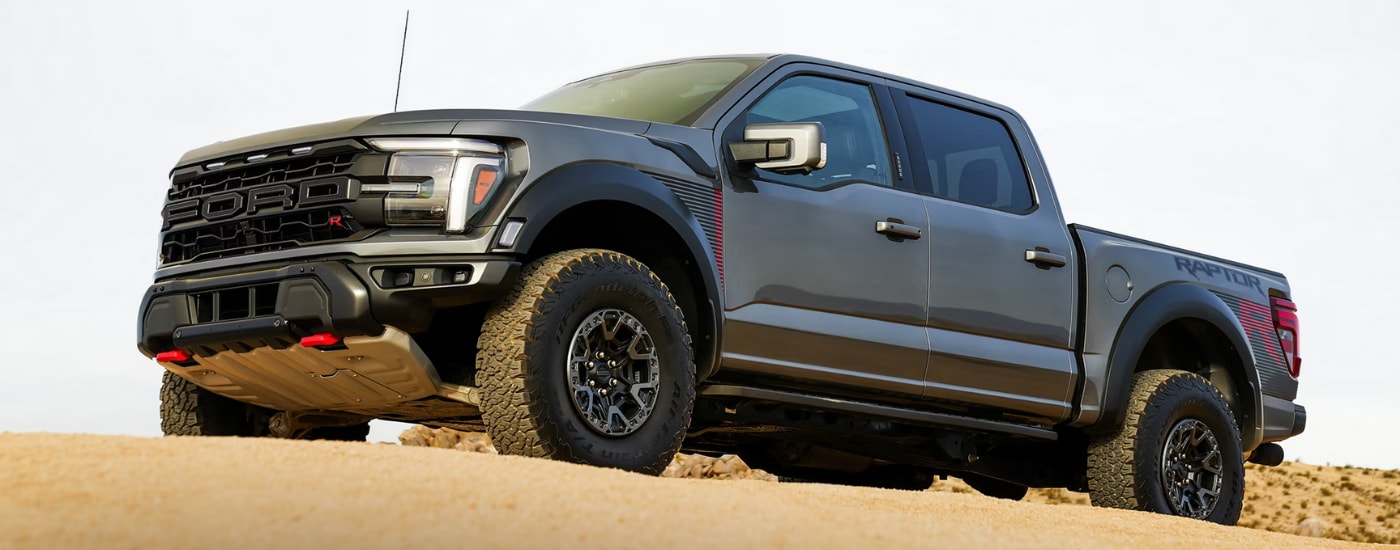 Grey 2026 Ford F-150 Raptor R parked off-road