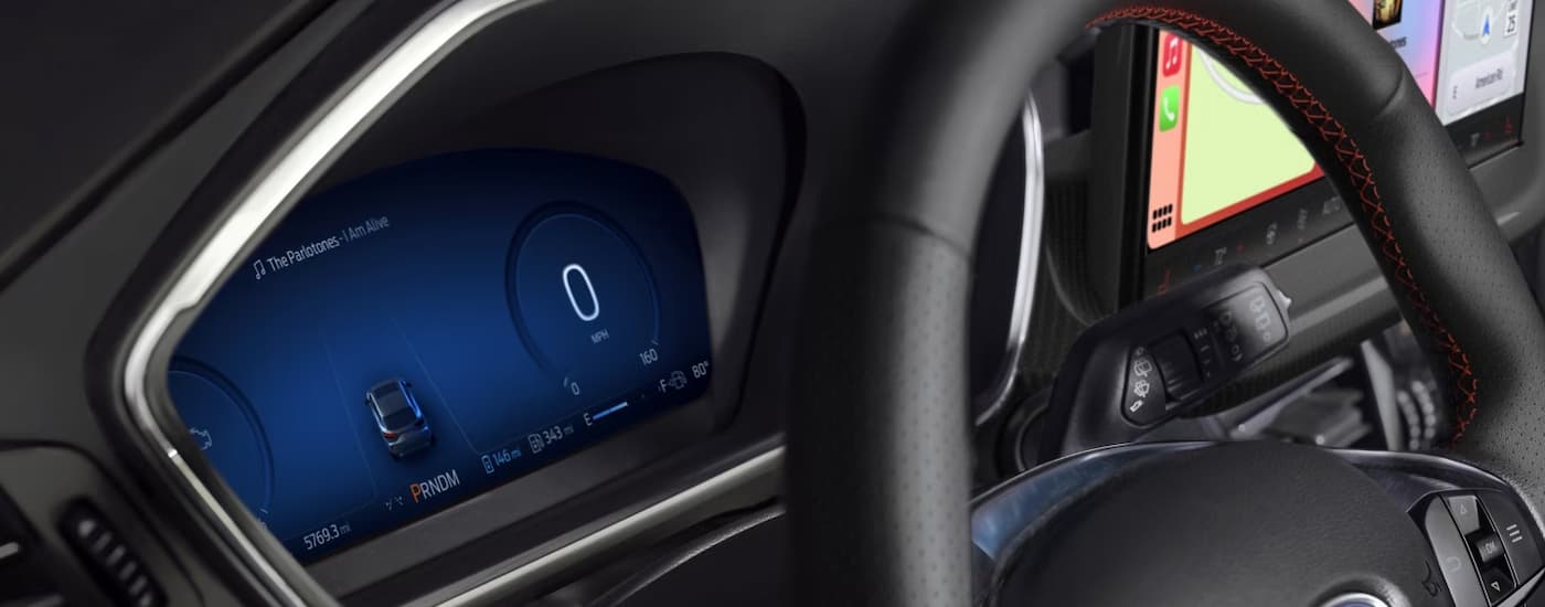 Steering wheel in a 2025 Ford Escape.
