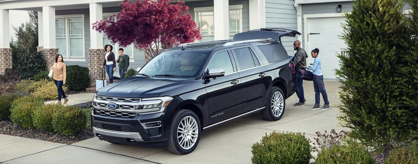 Black 2023 Ford Expedition parked in a driveway