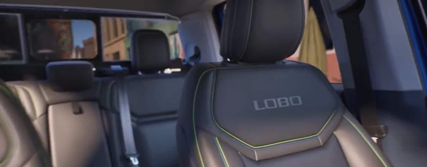 The gray interior in a 2025 Ford Maverick LOBO.