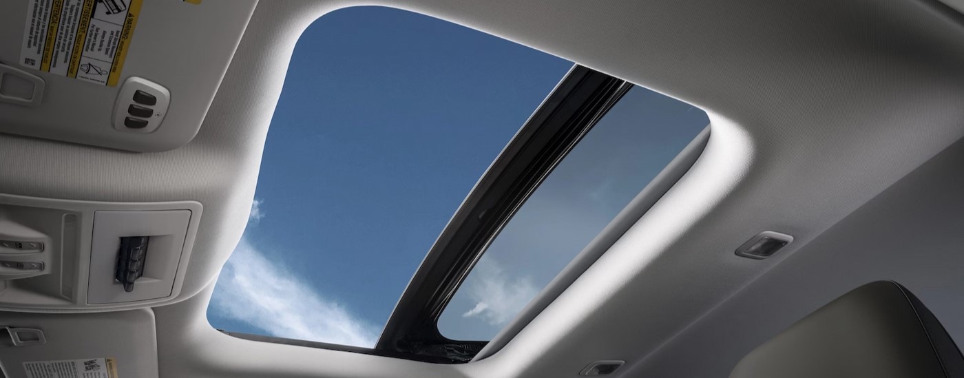 Close-up of a sunroof in a 2025 Ford Bronco Sport for sale near Nevada.