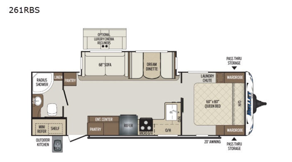 Used 2019 Keystone RV Bullet 261RBS