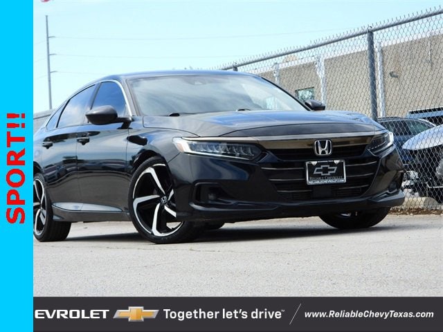 Used 2021 Honda Accord Sport with VIN 1HGCV1F37MA070585 for sale in Richardson, TX