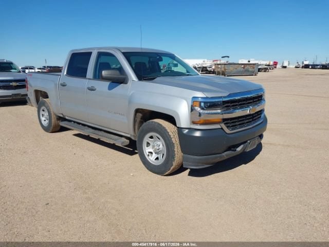 Silver ICE Metallic 2018 Chevrolet Silverado 1500 Pickup Truck Four-Wheel Drive 6-Speed Automatic Overdrive