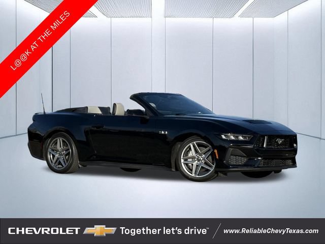 Black 2024 Ford Mustang Convertible Rear-Wheel Drive 10-Speed Automatic