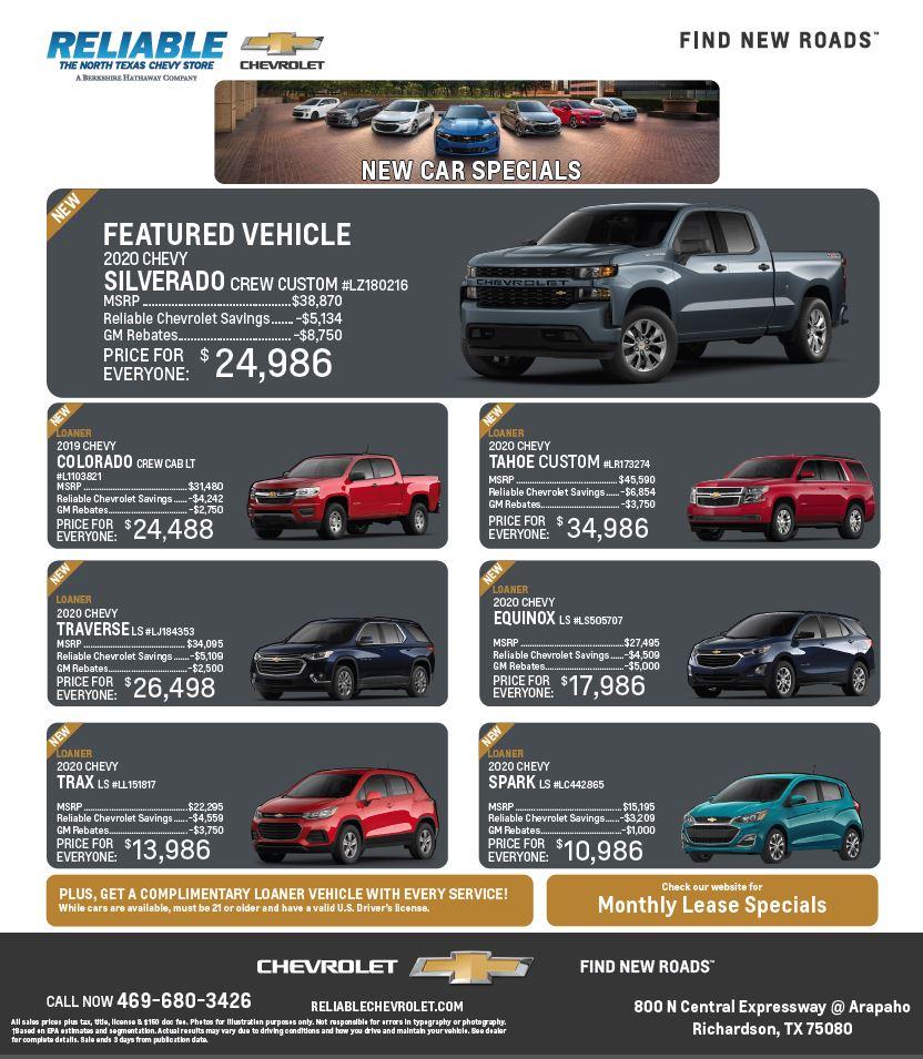 Weekly Newspaper Ad Reliable Chevrolet