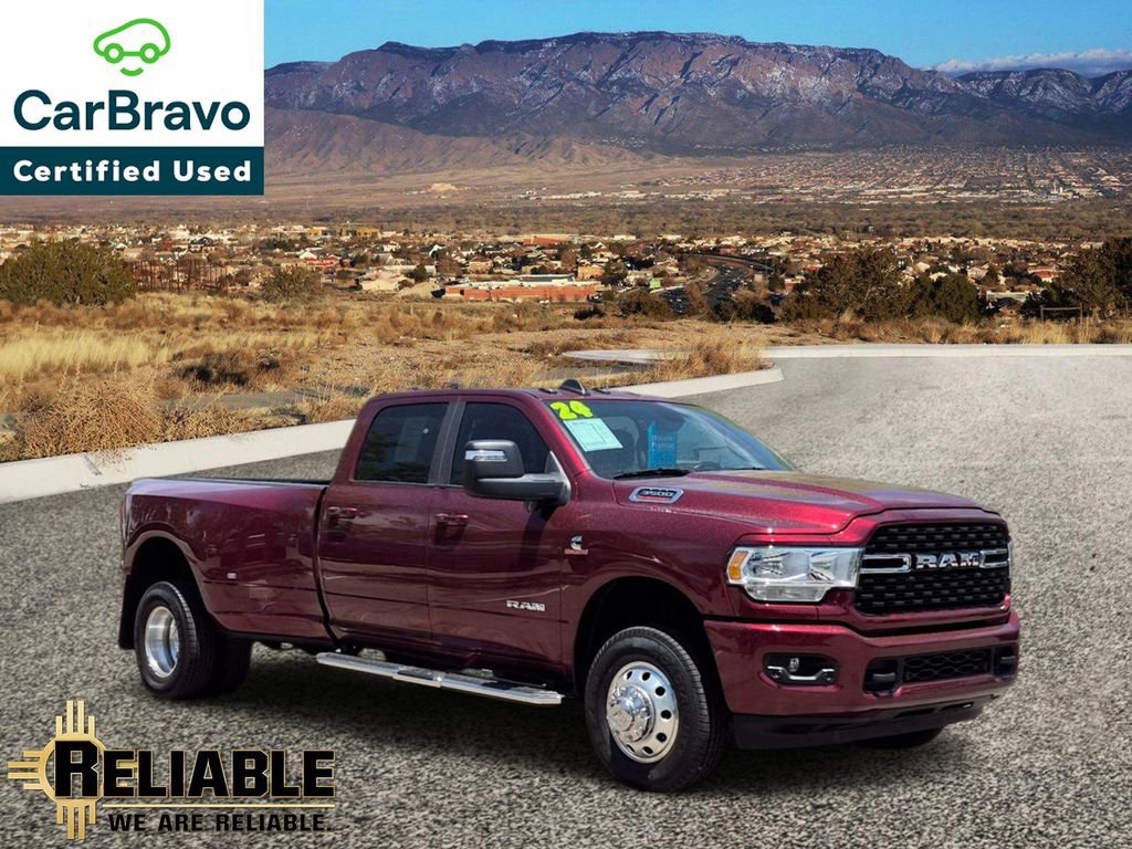 Red 2024 RAM 3500 Big Horn Crew Cab LB DRW 4WD Pickup Truck Four-Wheel Drive Automatic