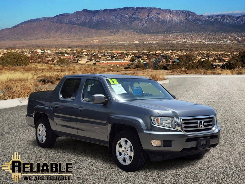 Gray 2012 Honda Ridgeline RTS Pickup Truck Four-Wheel Drive Automatic