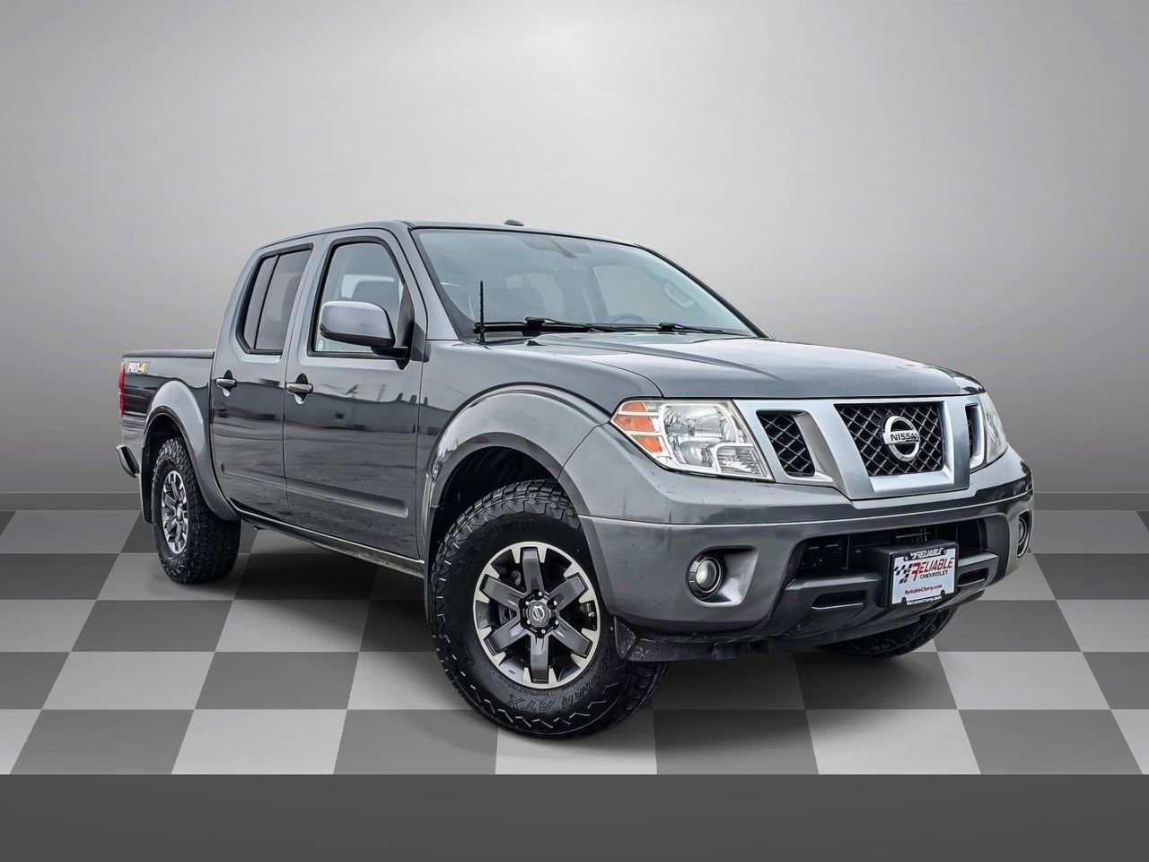 Gray 2016 Nissan Frontier PRO-4X Crew Cab 4WD Pickup Truck Four-Wheel Drive Automatic
