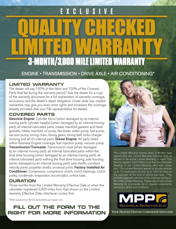 Mechanical Protection Program Reliable Chevy Springfield Extended Car
