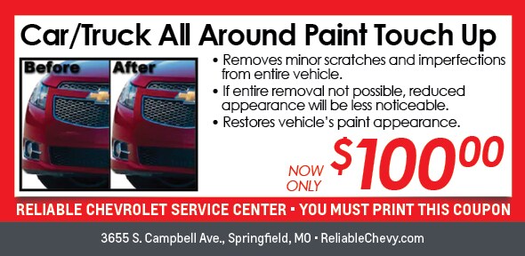 Service Specials Chevy Coupons Springfield Mo