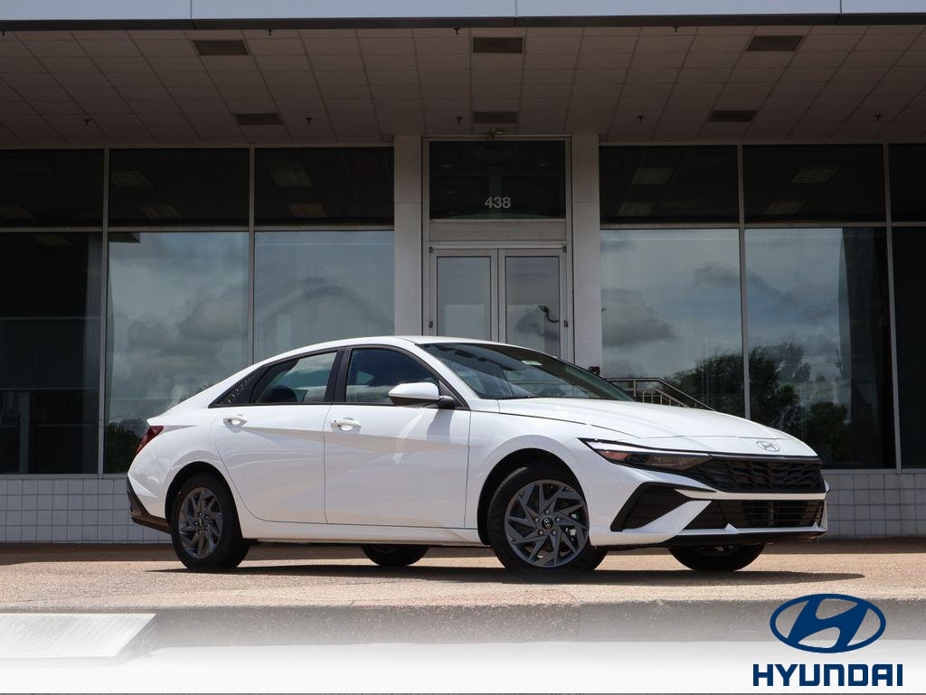 New 2026 Hyundai Elantra Hybrid Blue Sedan
