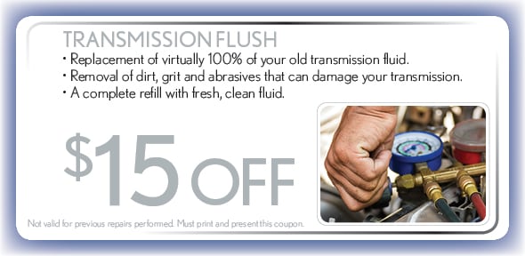 What are some service centers that offer transmission flushes?