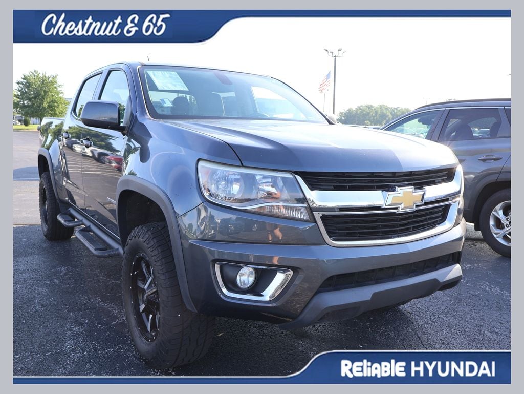 Cyber Gray 2015 Chevrolet Colorado Work Truck Crew Cab 4WD Pickup Truck Four-Wheel Drive 6-Speed Automatic
